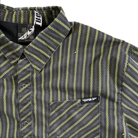 FLY RACING Short Sleeve Button Down Shirt Size Large - Picture 2 of 7